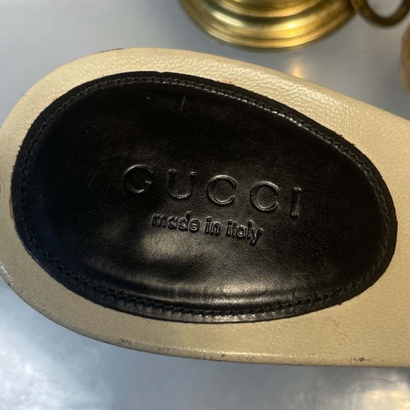 Gucci leather colorblock patten sandals - black sandals sz  7.5 B made in italy - Picture 14 of 16